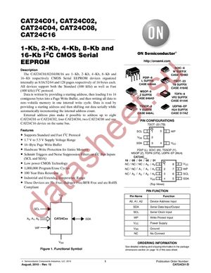 CAT24C01YI-GT3 datasheet  